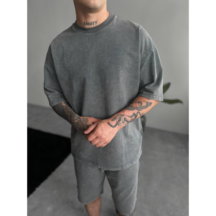 Oversize костюм з вивареної тканини