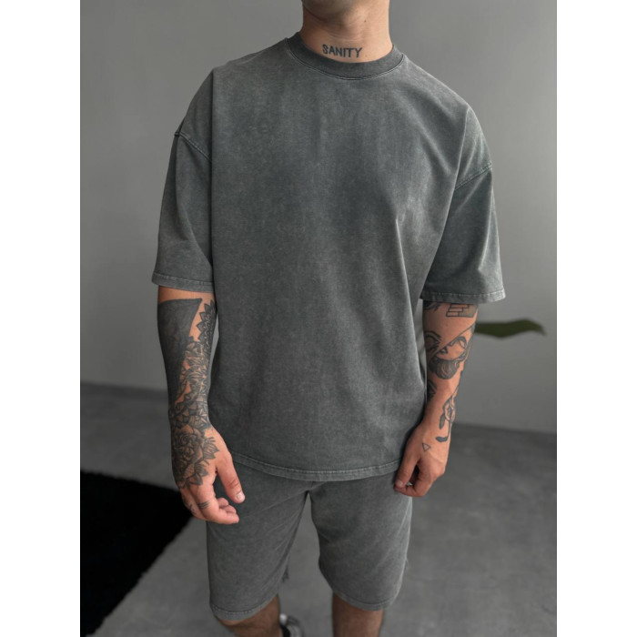 Oversize костюм з вивареної тканини