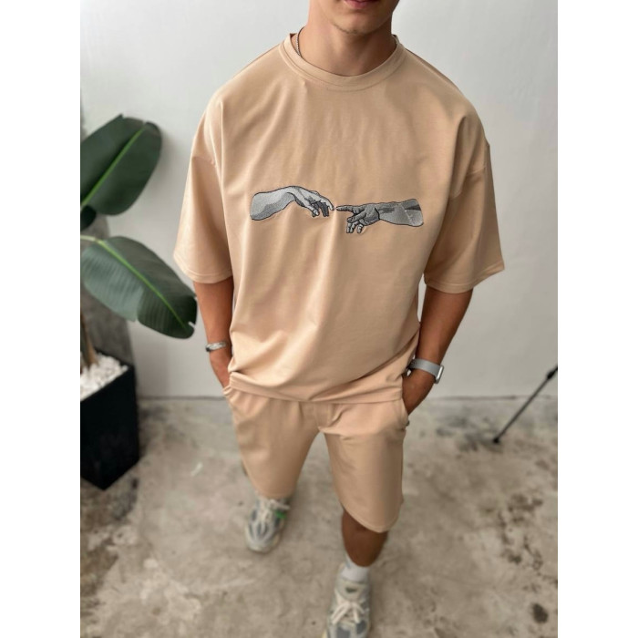 Oversize костюм з принтом