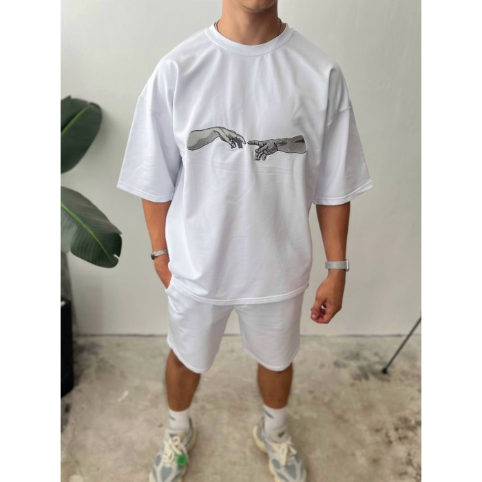 Oversize костюм з принтом