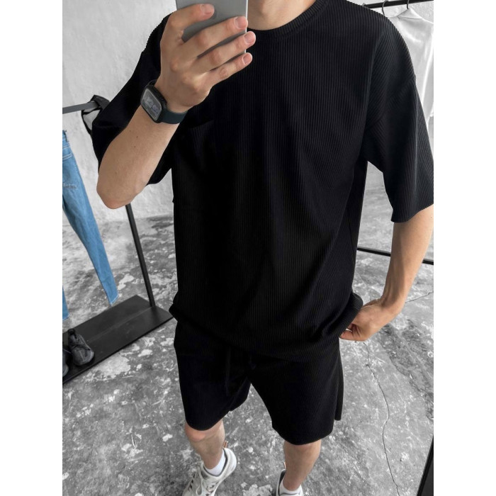 Літній oversize костюм у рубчик