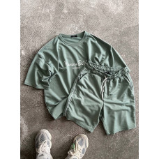 Літній oversize костюм з надписом