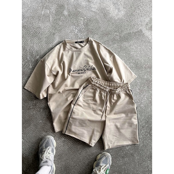 Літній oversize костюм з надписом