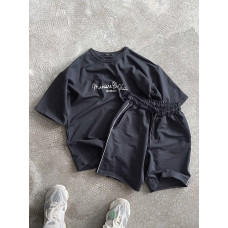 Літній oversize костюм з надписом