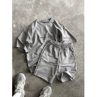 Літній oversize костюм з надписом