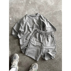 Літній oversize костюм з надписом