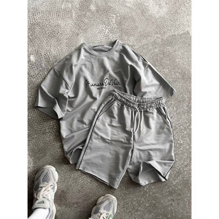 Літній oversize костюм з надписом