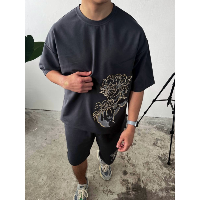 Oversize костюм з вишивкою