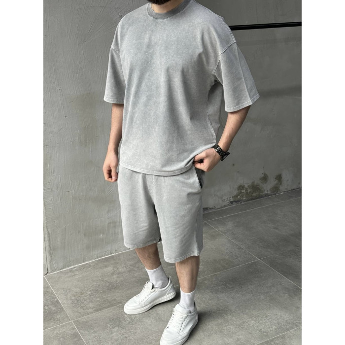 Oversize костюм з вивареної тканини