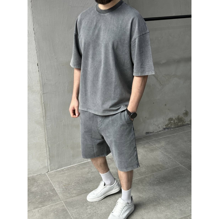 Oversize костюм з вивареної тканини