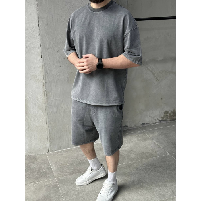Oversize костюм з вивареної тканини