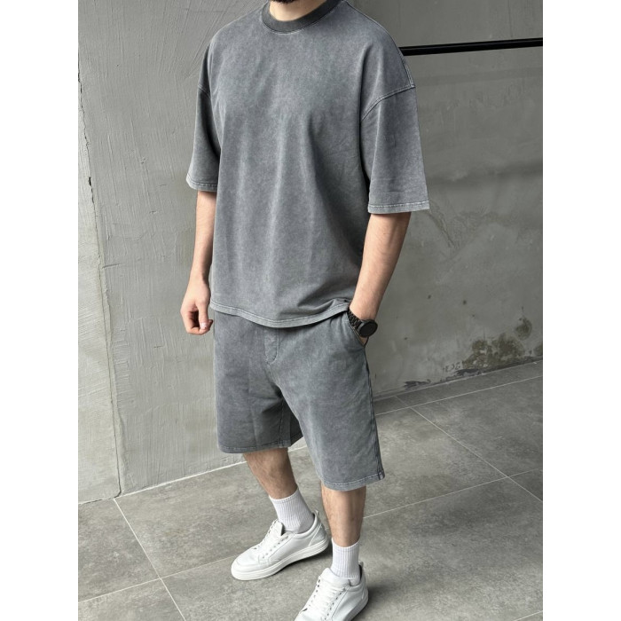 Oversize костюм з вивареної тканини
