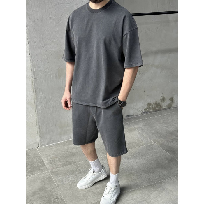 Oversize костюм з вивареної тканини