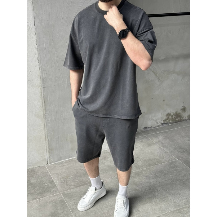 Oversize костюм з вивареної тканини
