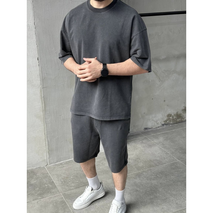 Oversize костюм з вивареної тканини