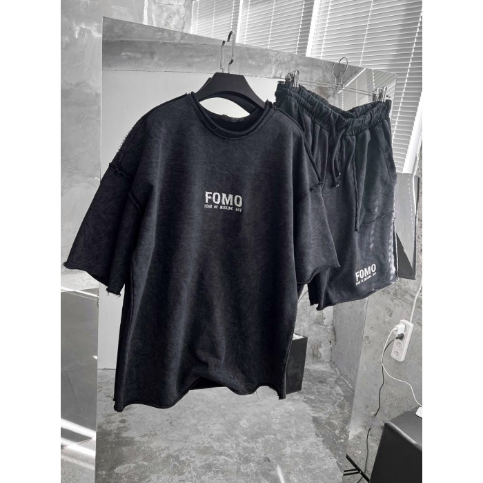 Літній oversize костюм з надписом