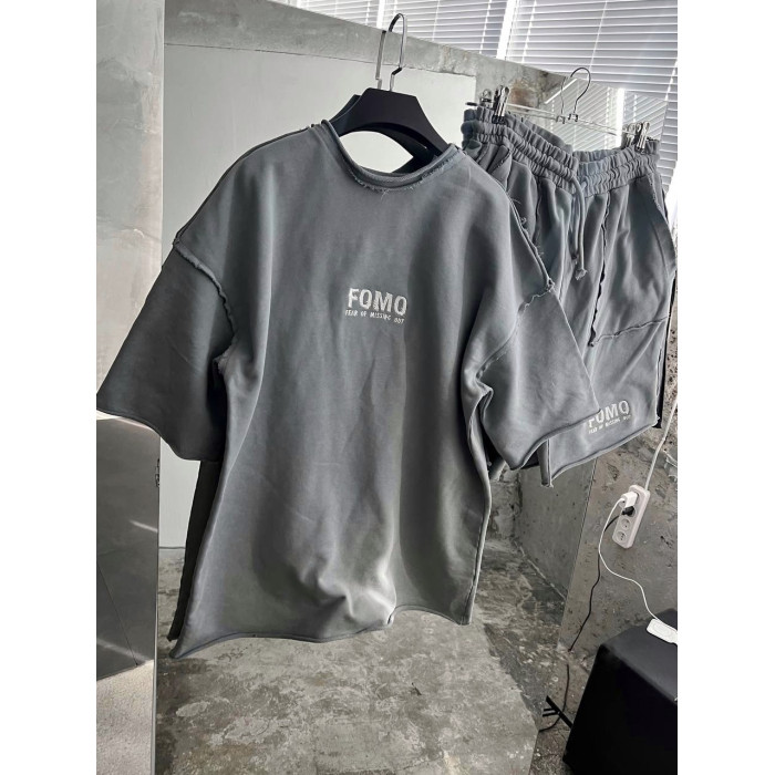 Літній oversize костюм з надписом