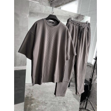 Літній oversize костюм у рубчик