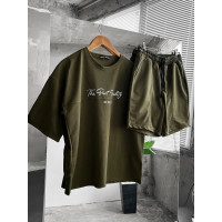 Літній oversize костюм з надписом