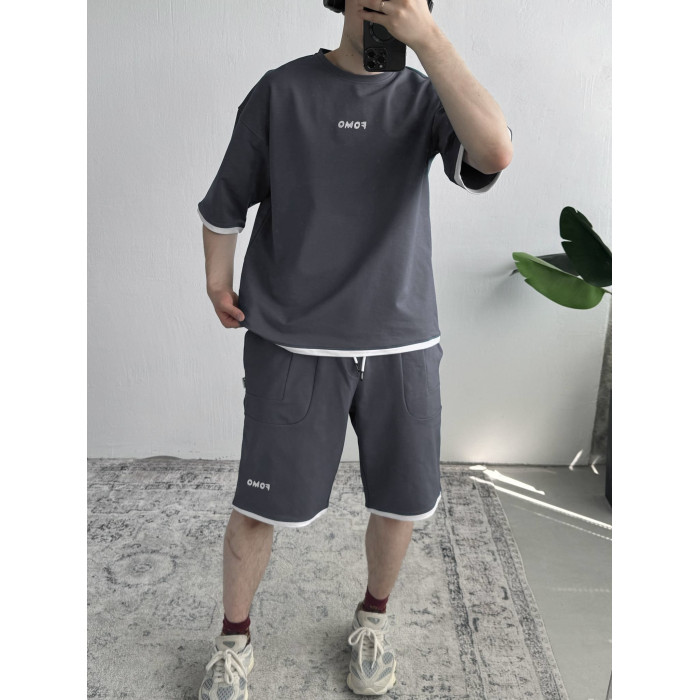 Літній oversize костюм з вишивкою