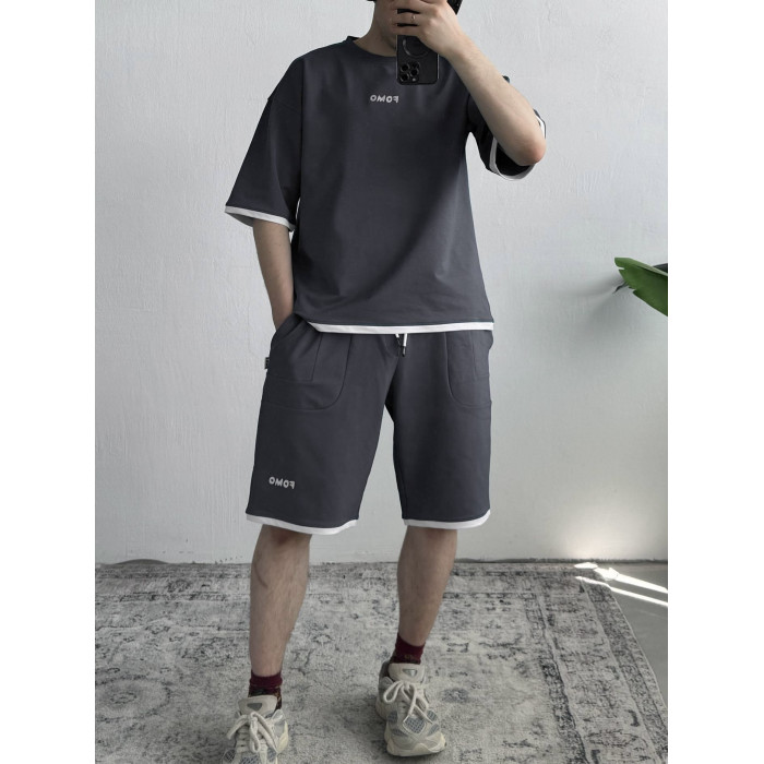 Літній oversize костюм з вишивкою