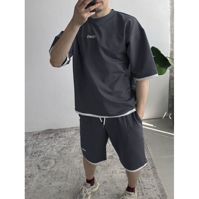 Літній oversize костюм з вишивкою