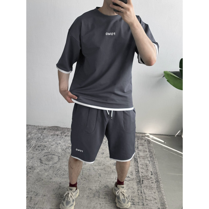 Літній oversize костюм з вишивкою