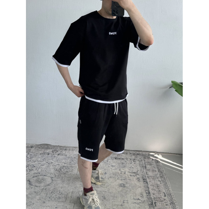Літній oversize костюм з вишивкою
