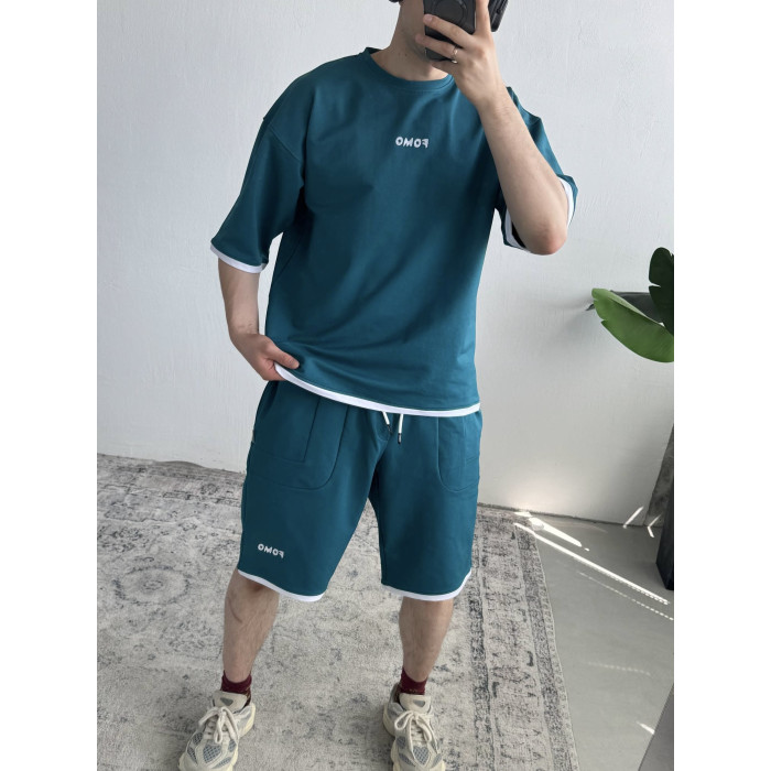 Літній oversize костюм з вишивкою