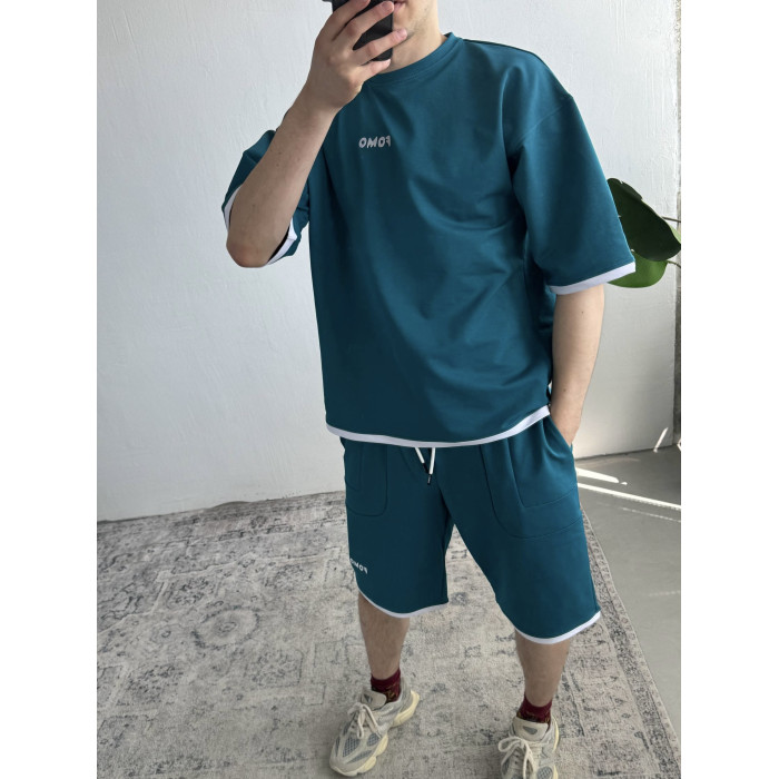 Літній oversize костюм з вишивкою