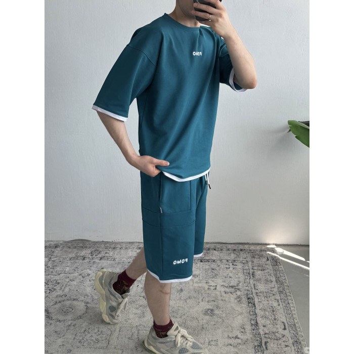 Літній oversize костюм з вишивкою