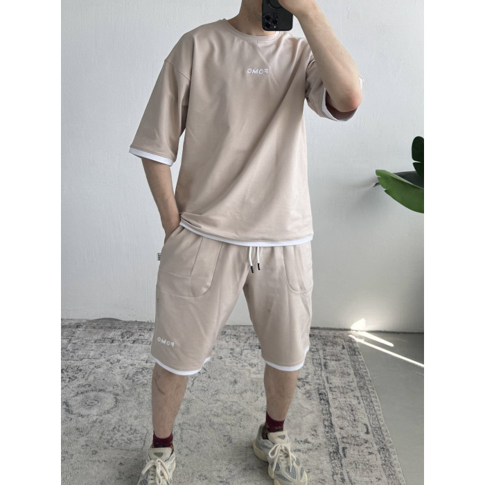 Літній oversize костюм з вишивкою
