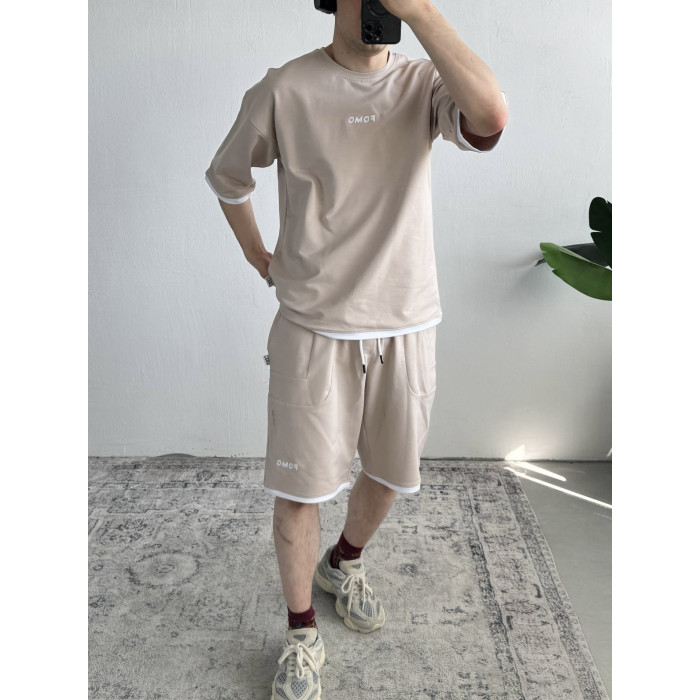 Літній oversize костюм з вишивкою