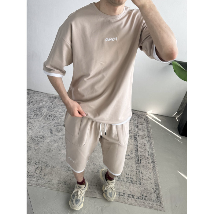 Літній oversize костюм з вишивкою