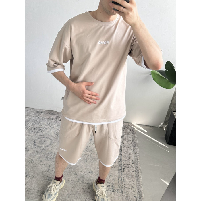 Літній oversize костюм з вишивкою