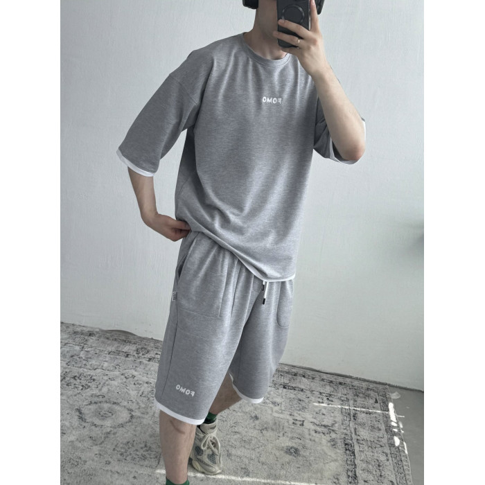 Літній oversize костюм з вишивкою