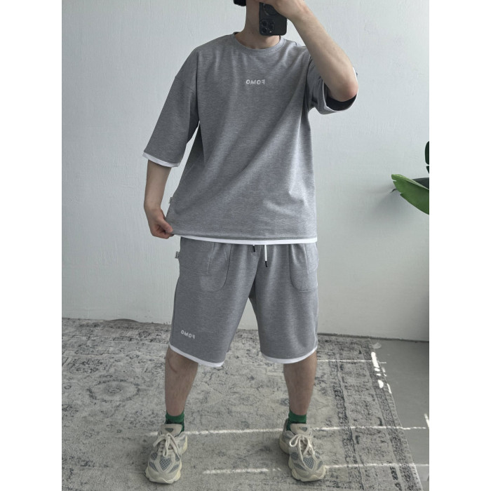 Літній oversize костюм з вишивкою