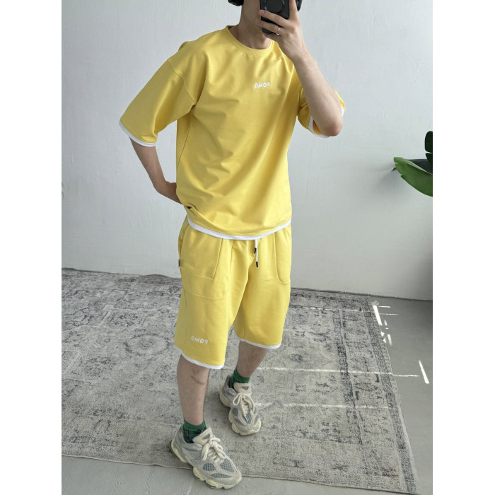 Літній oversize костюм з вишивкою