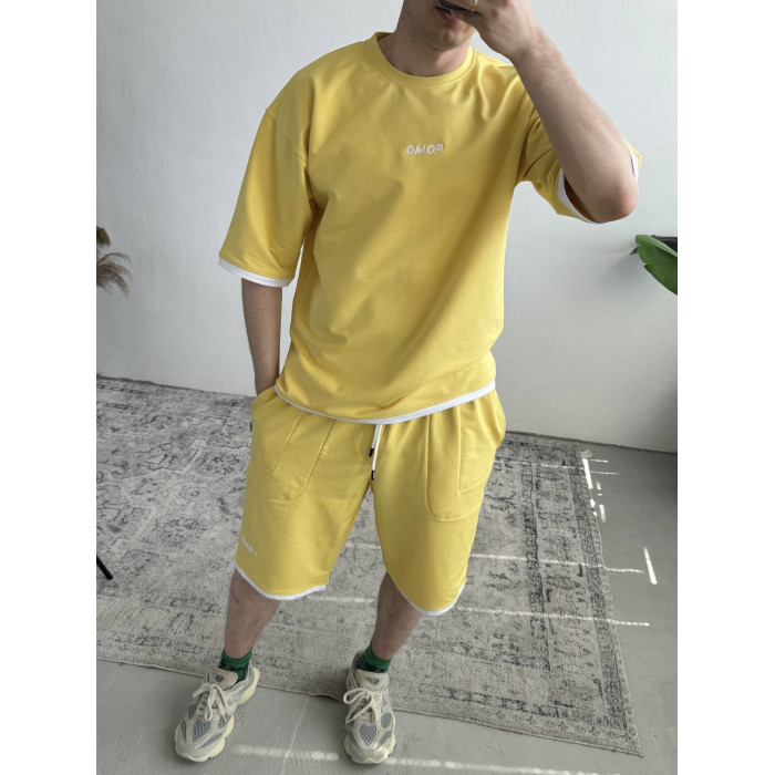 Літній oversize костюм з вишивкою