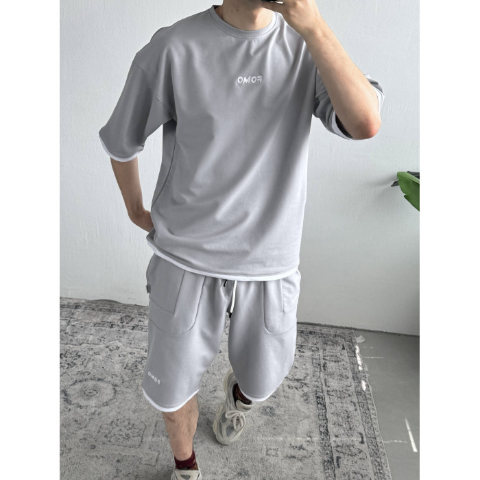 Літній oversize костюм з вишивкою