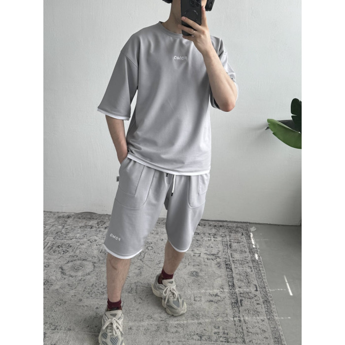Літній oversize костюм з вишивкою
