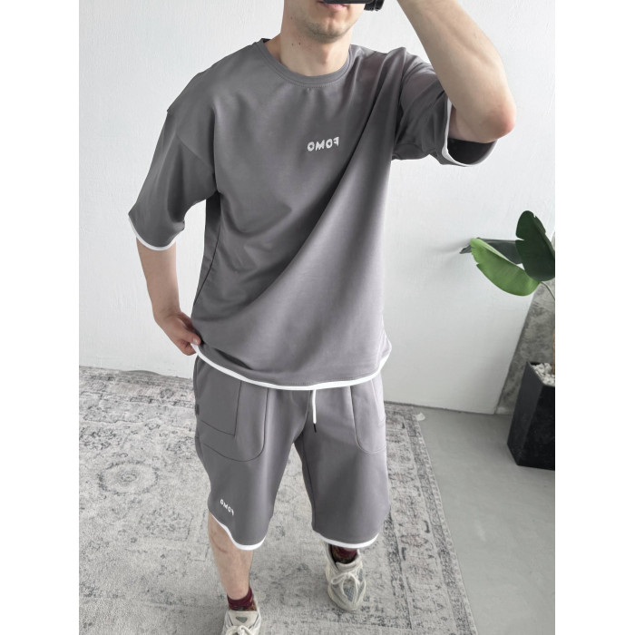 Літній oversize костюм з вишивкою