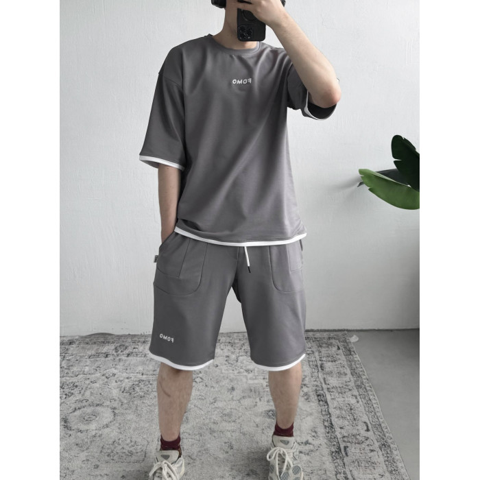Літній oversize костюм з вишивкою