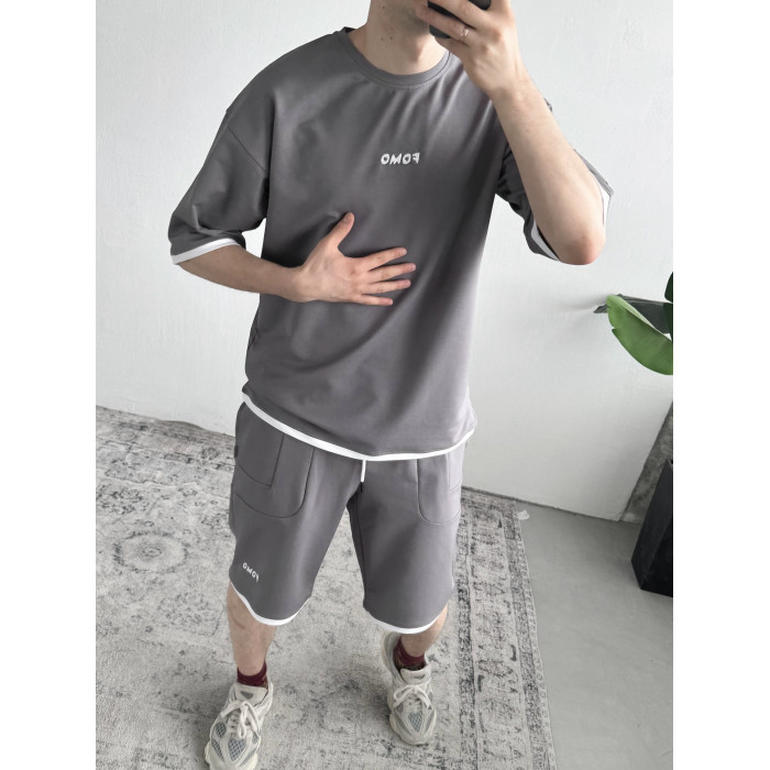 Літній oversize костюм з вишивкою