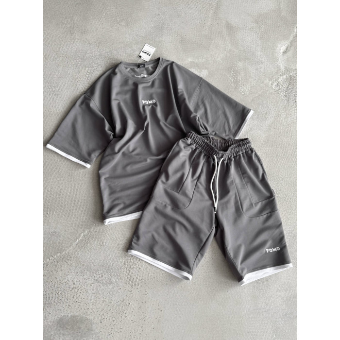 Літній oversize костюм з вишивкою