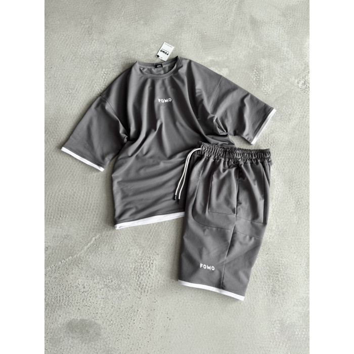 Літній oversize костюм з вишивкою
