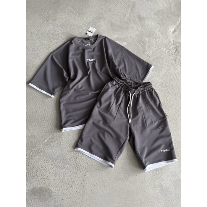 Літній oversize костюм з вишивкою