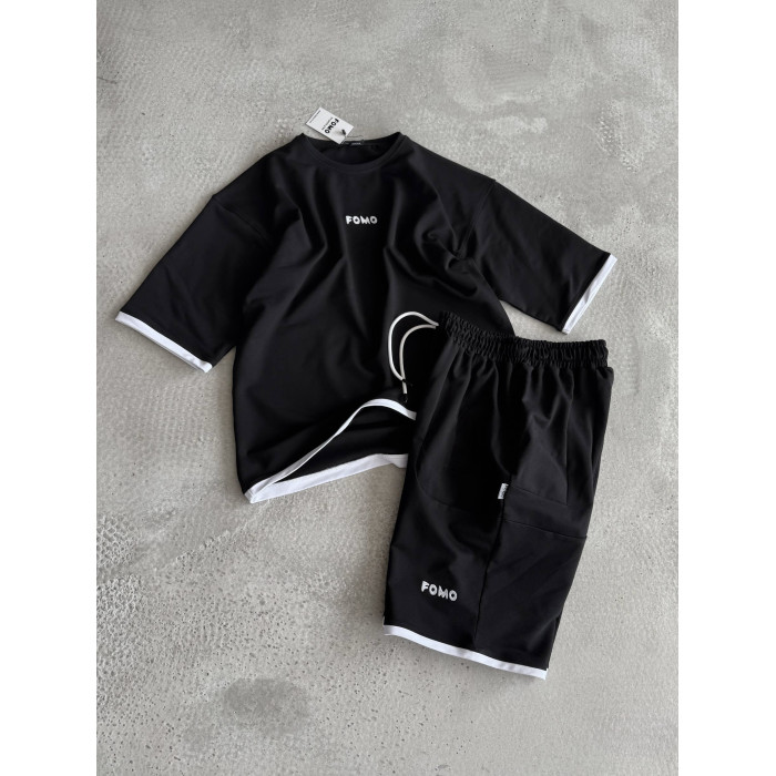 Літній oversize костюм з вишивкою