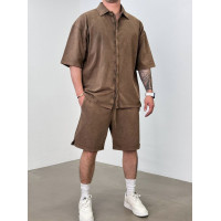 Oversize костюм з вивареної тканини