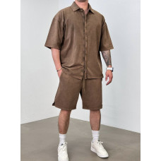 Oversize костюм з вивареної тканини